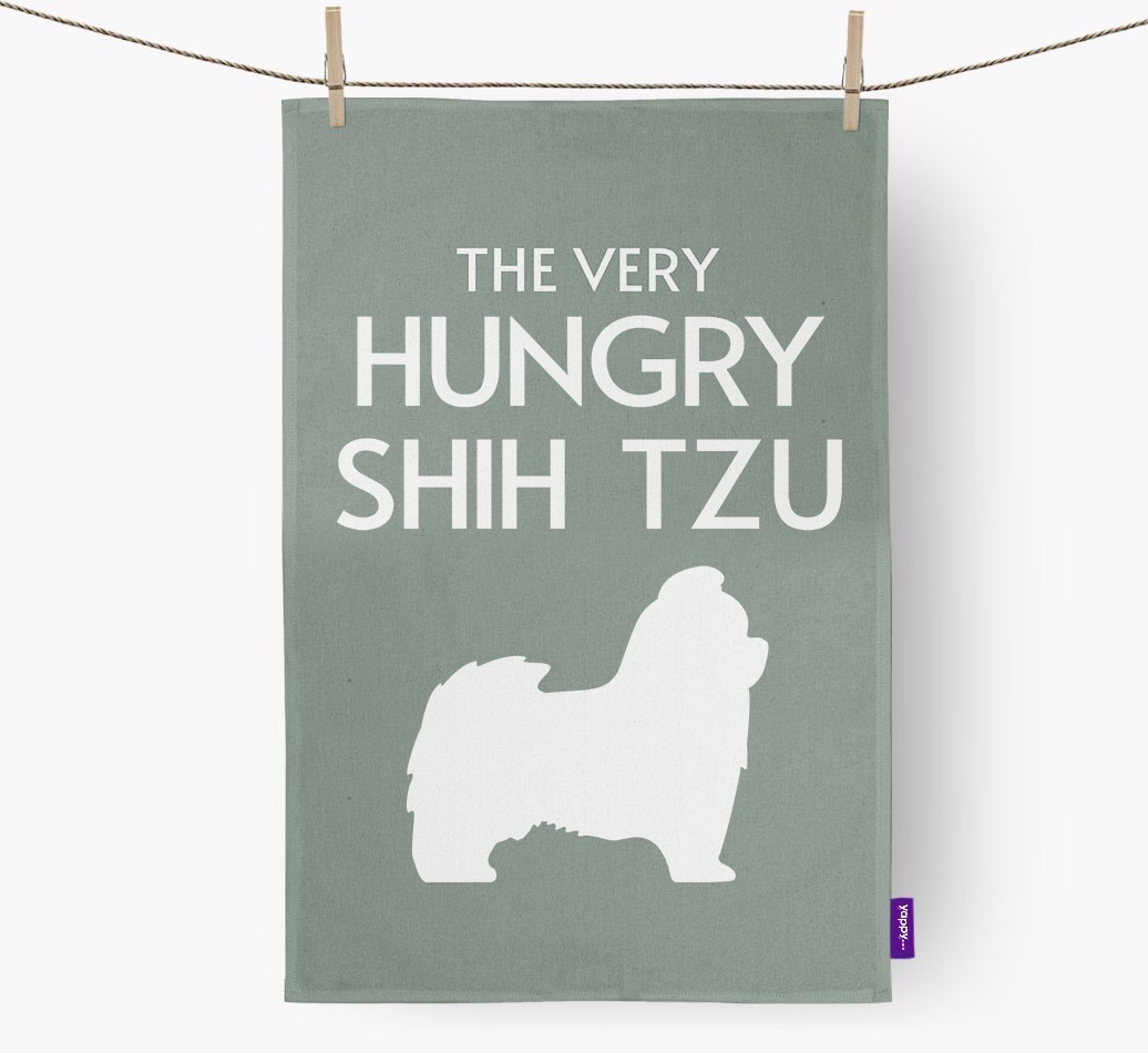 'The Very Hungry...' - Personalised {breedFullName} Tea Towel