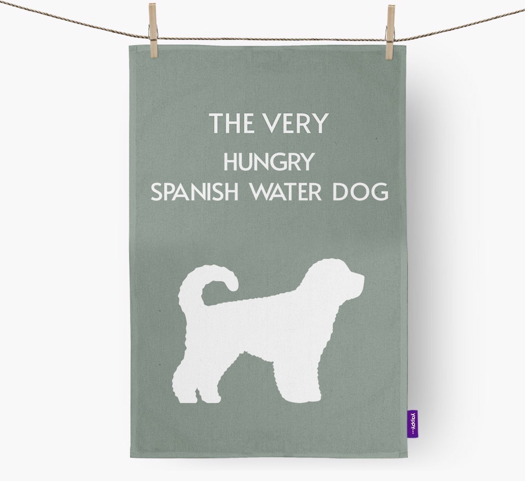 'The Very Hungry...' - Personalised {breedFullName} Tea Towel