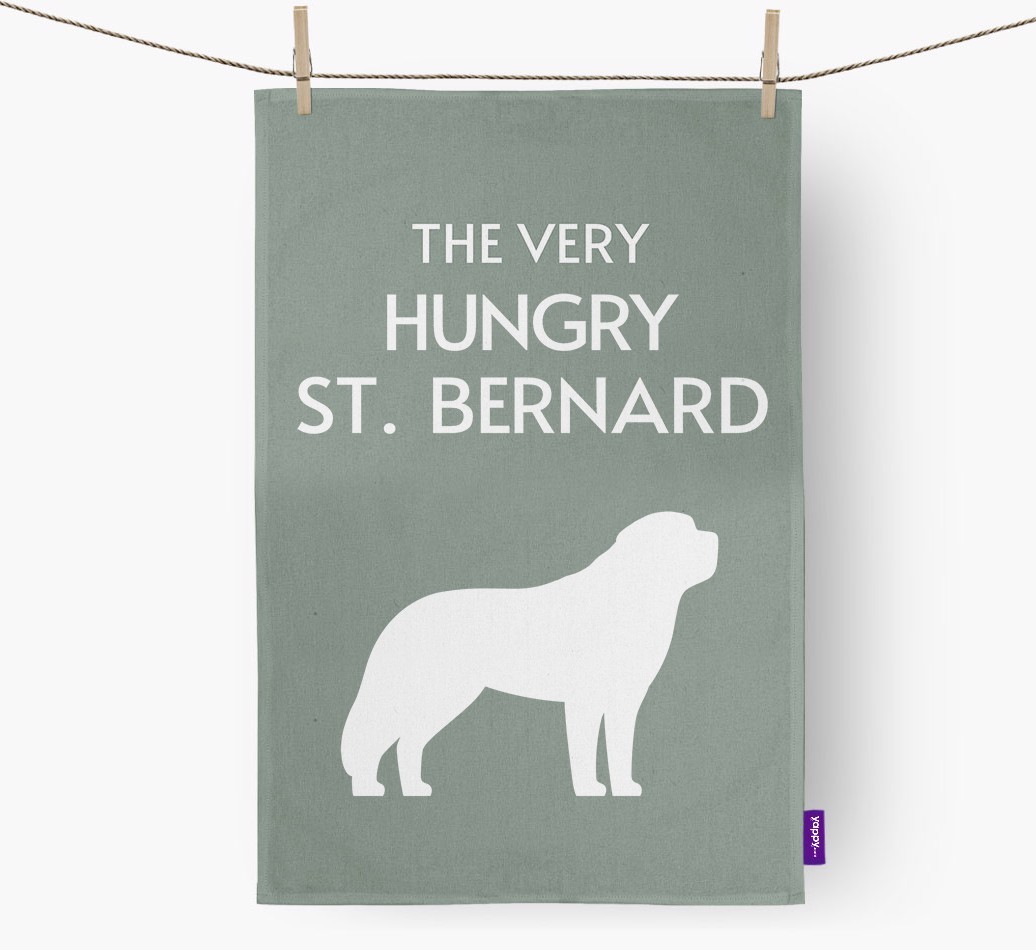 'The Very Hungry...' - Personalised {breedFullName} Tea Towel