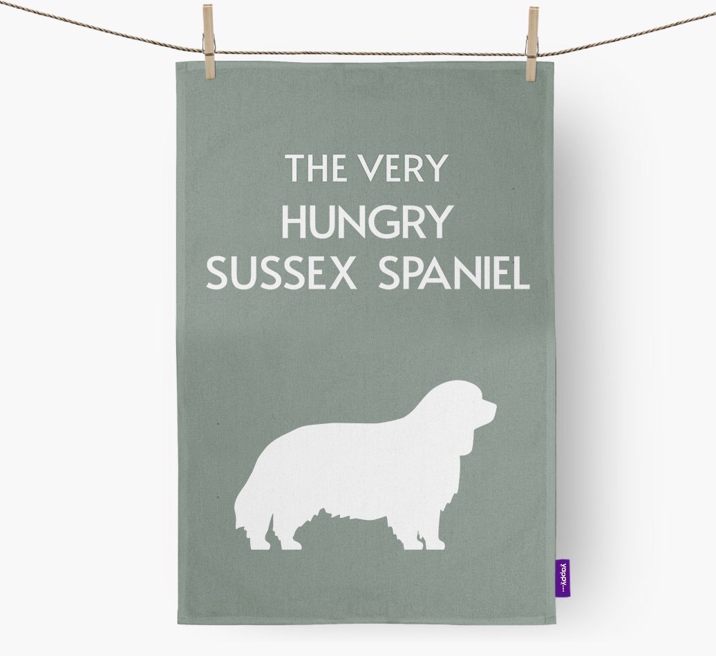 'The Very Hungry...' - Personalised {breedFullName} Tea Towel