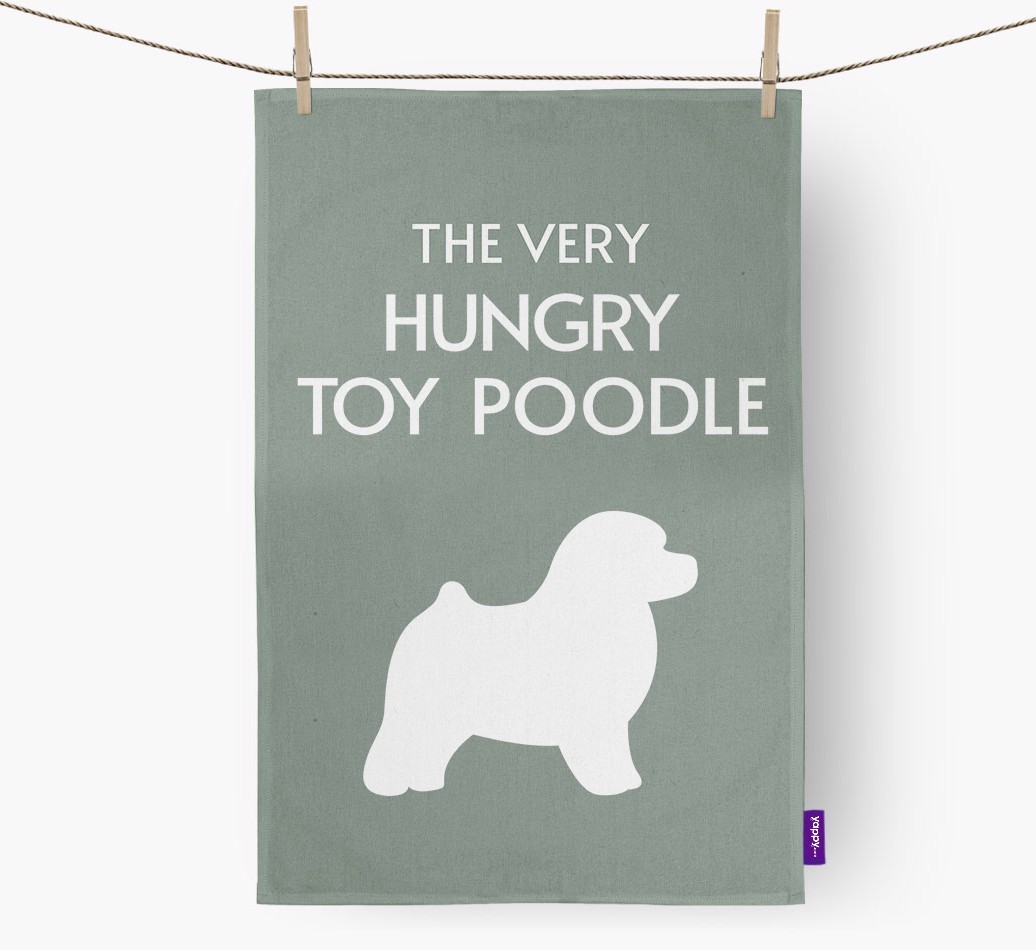'The Very Hungry...' - Personalised {breedFullName} Tea Towel