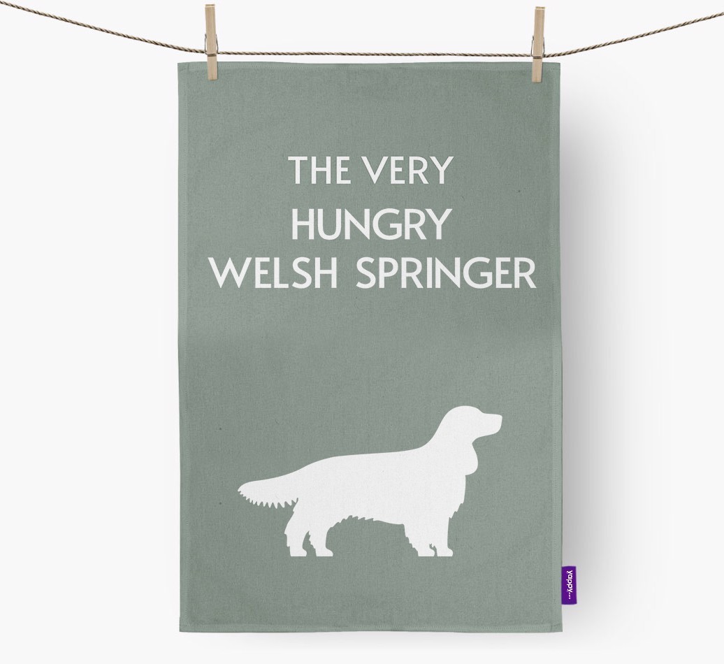 'The Very Hungry...' - Personalised {breedFullName} Tea Towel