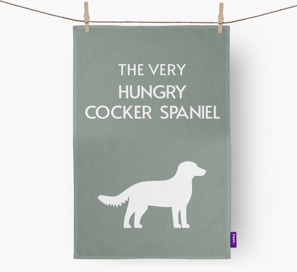 'The Very Hungry...' - Personalised {breedFullName} Tea Towel