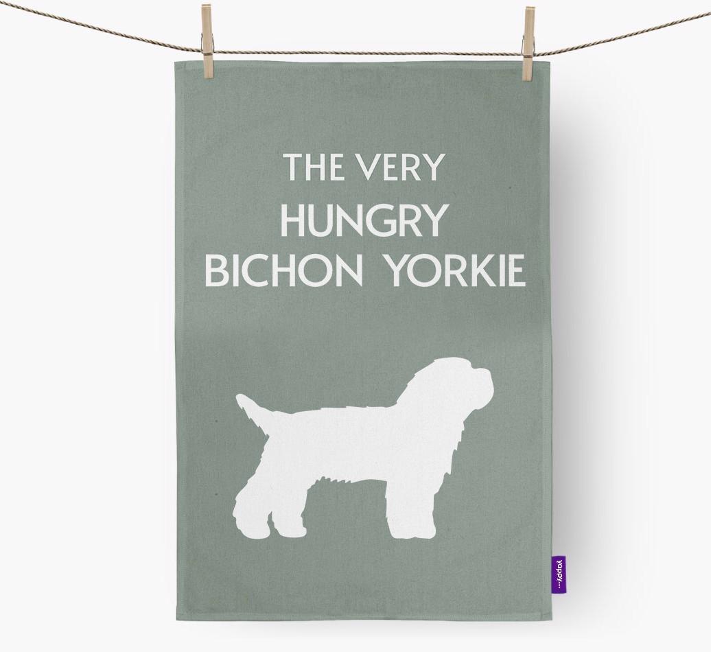 'The Very Hungry...' - Personalised {breedFullName} Tea Towel