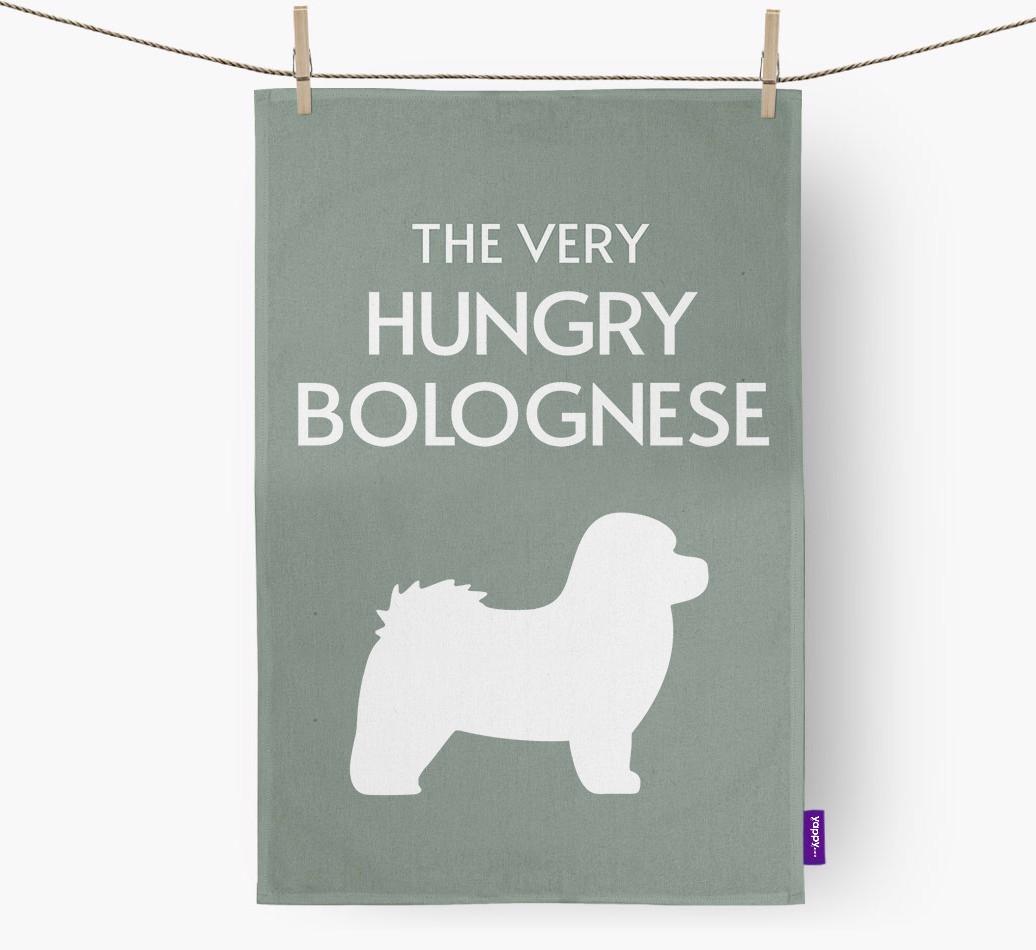 'The Very Hungry...' - Personalized {breedFullName} Dish Towel