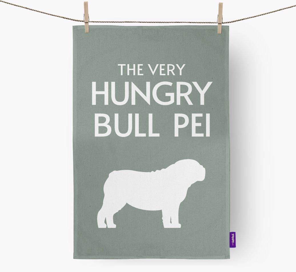 'The Very Hungry...' - Personalized {breedFullName} Dish Towel