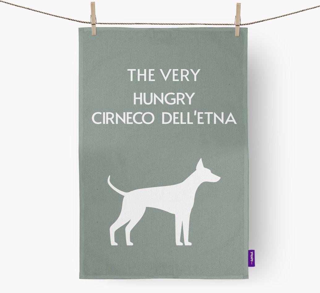 'The Very Hungry...' - Personalized {breedFullName} Dish Towel