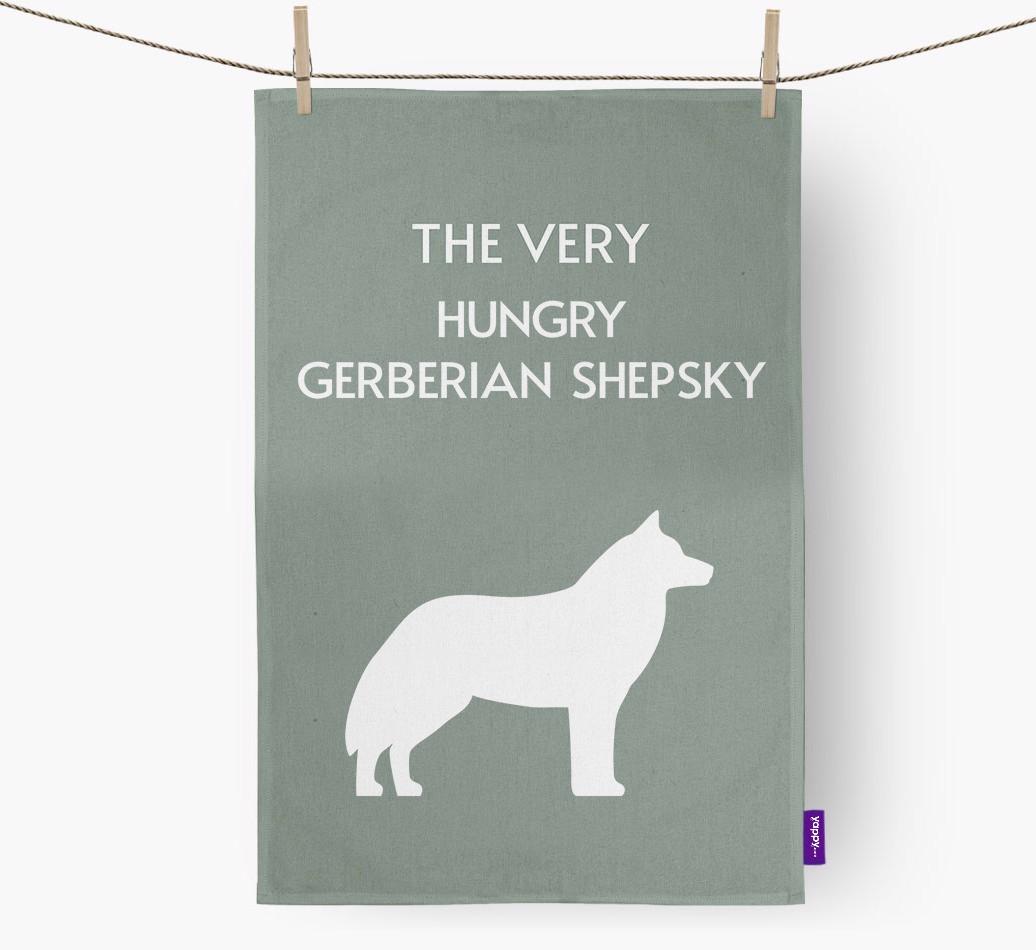 'The Very Hungry...' - Personalized {breedFullName} Dish Towel