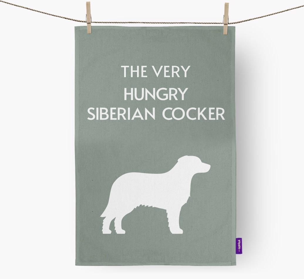 'The Very Hungry...' - Personalized {breedFullName} Dish Towel