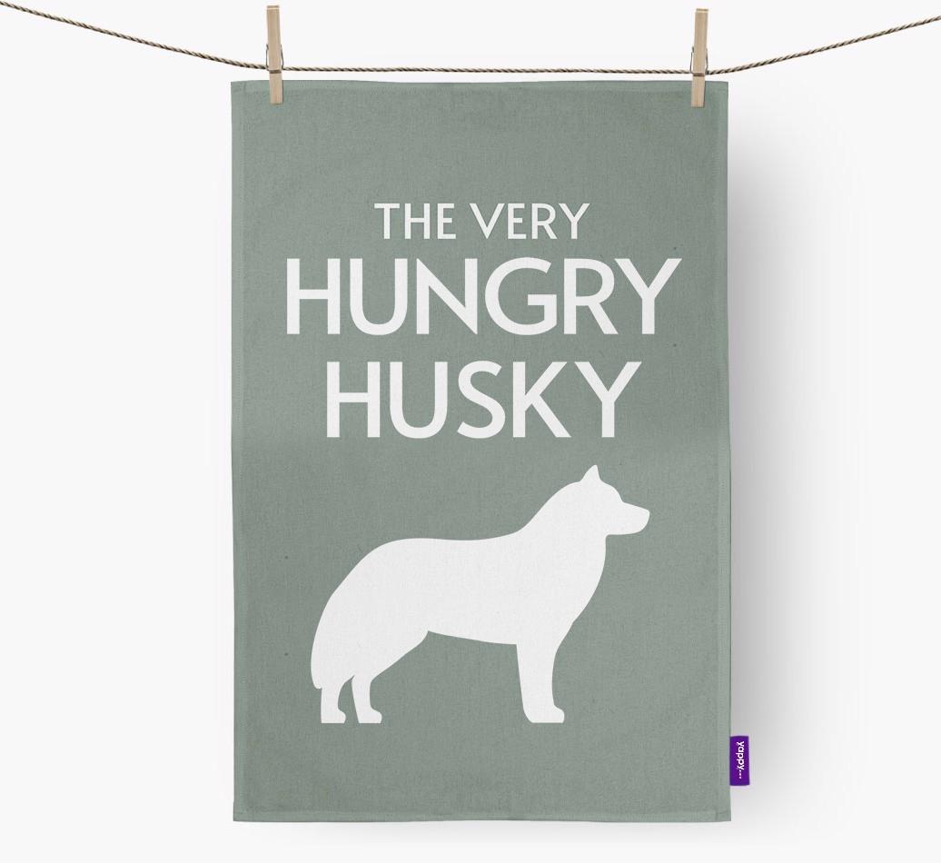 'The Very Hungry...' - Personalized {breedFullName} Dish Towel