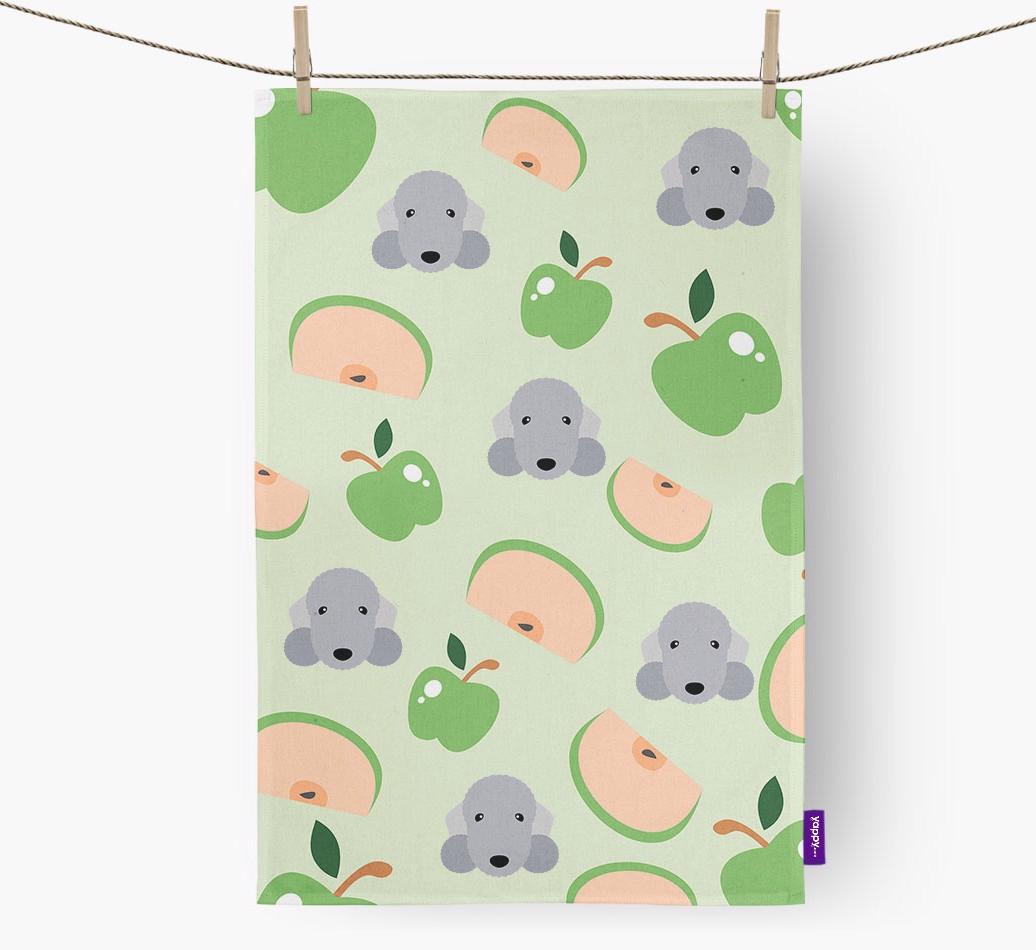 'Fruit Pattern' - Personalized {breedFullName} Tea Towel