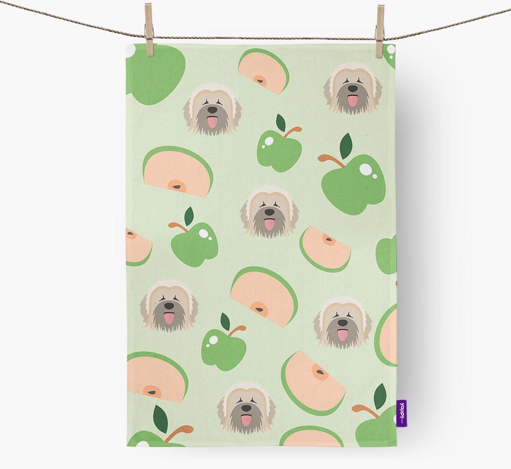 'Fruit Pattern' - Personalized {breedFullName} Tea Towel