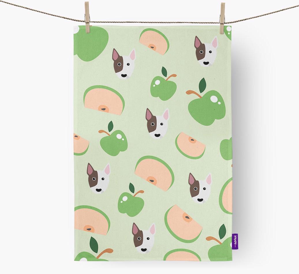 'Fruit Pattern' - Personalized {breedFullName} Tea Towel