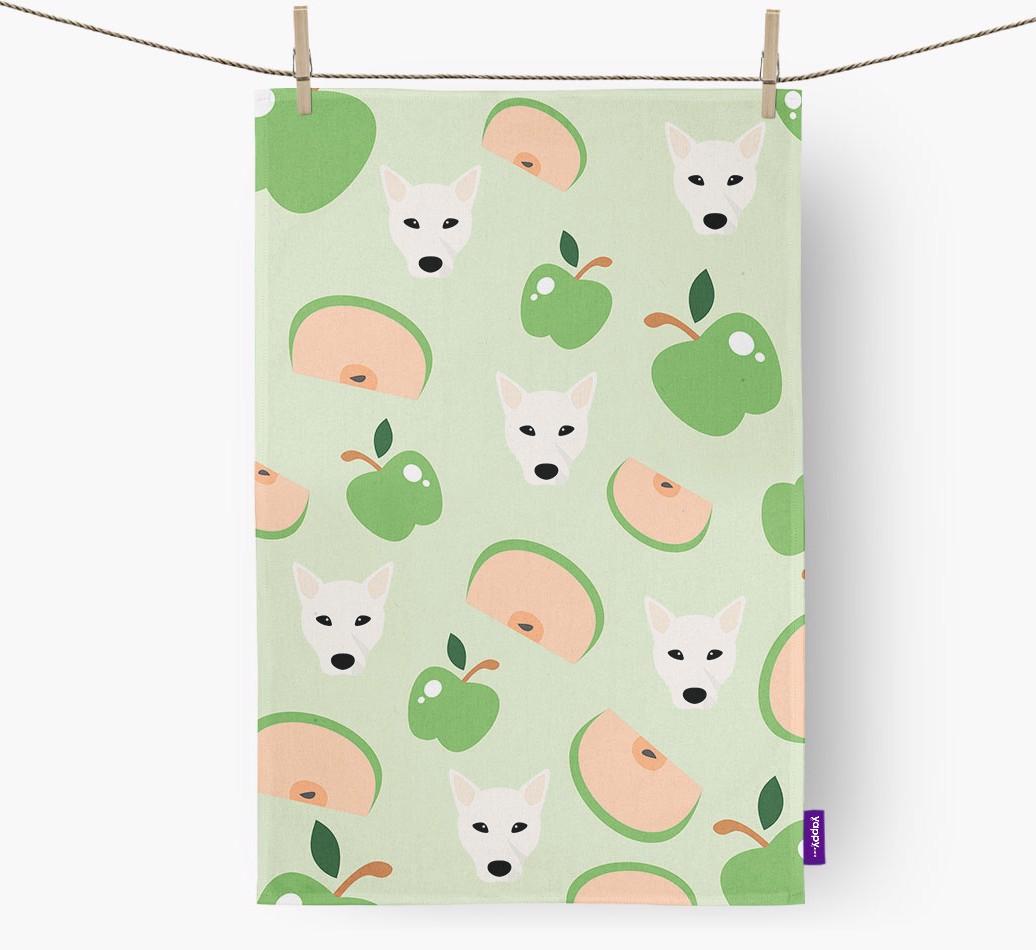 'Fruit Pattern' - Personalized {breedFullName} Tea Towel