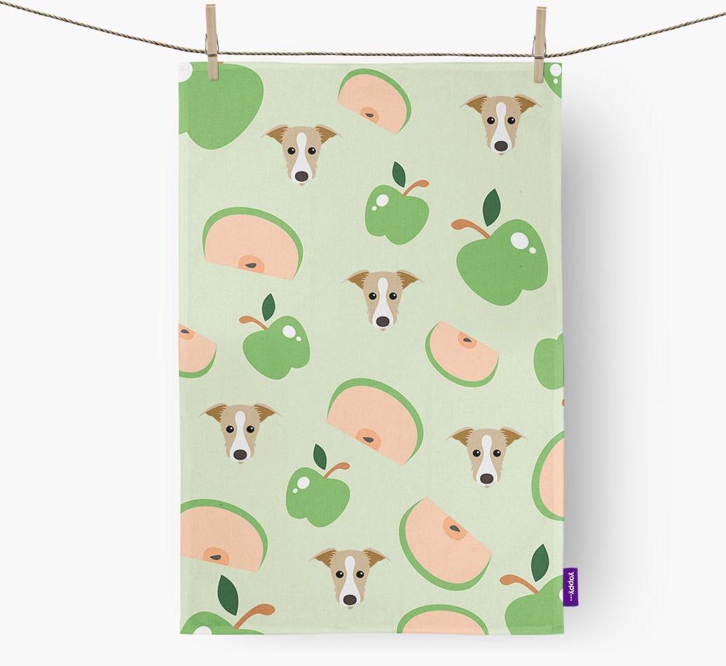 'Fruit Pattern' - Personalized {breedFullName} Tea Towel