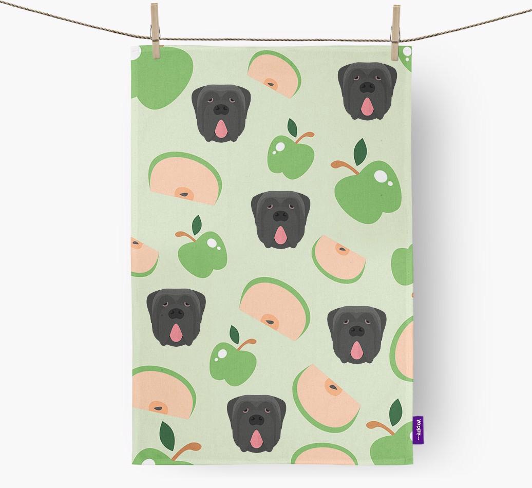 'Fruit Pattern' - Personalized {breedFullName} Tea Towel
