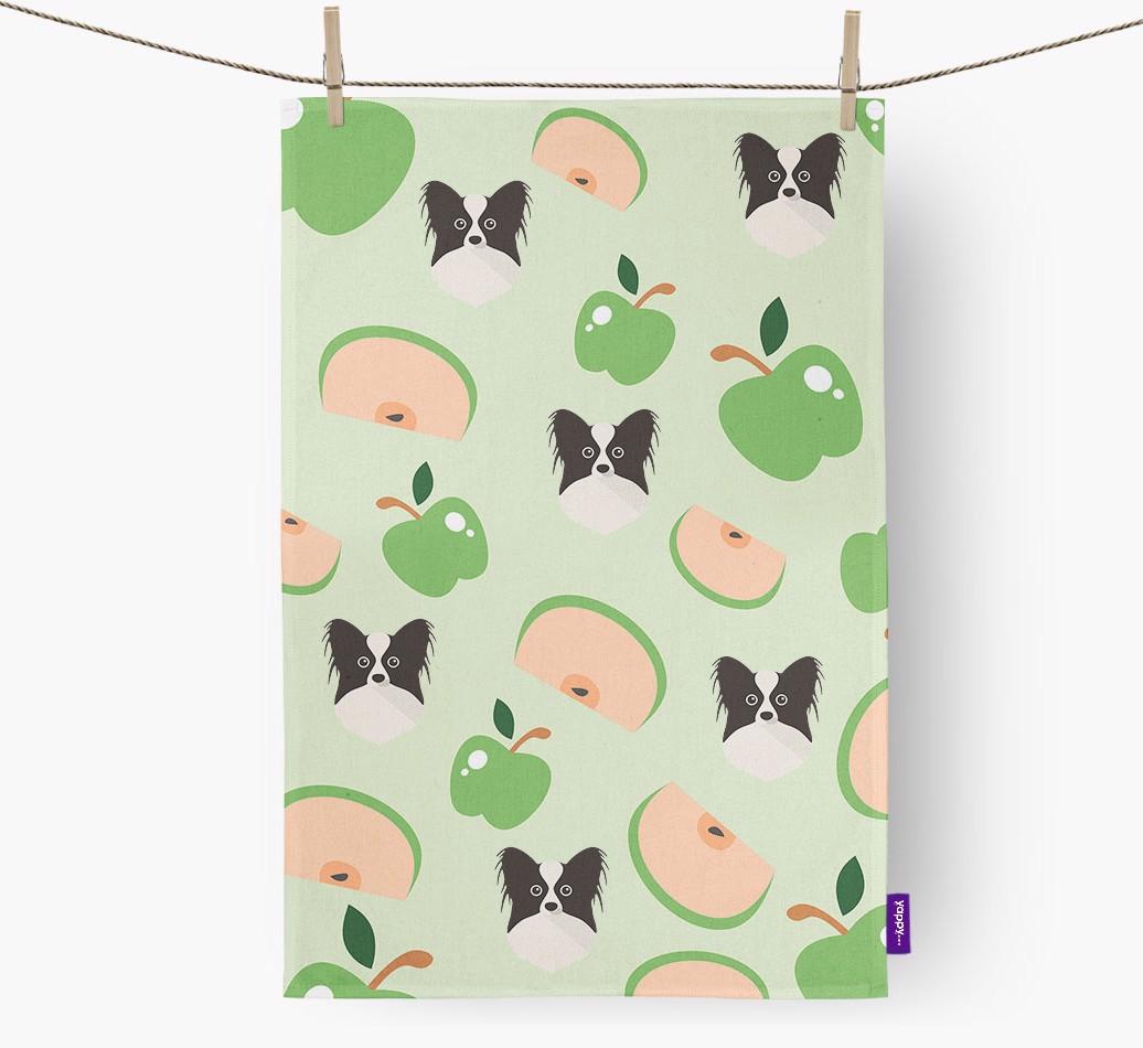 'Fruit Pattern' - Personalized {breedFullName} Tea Towel