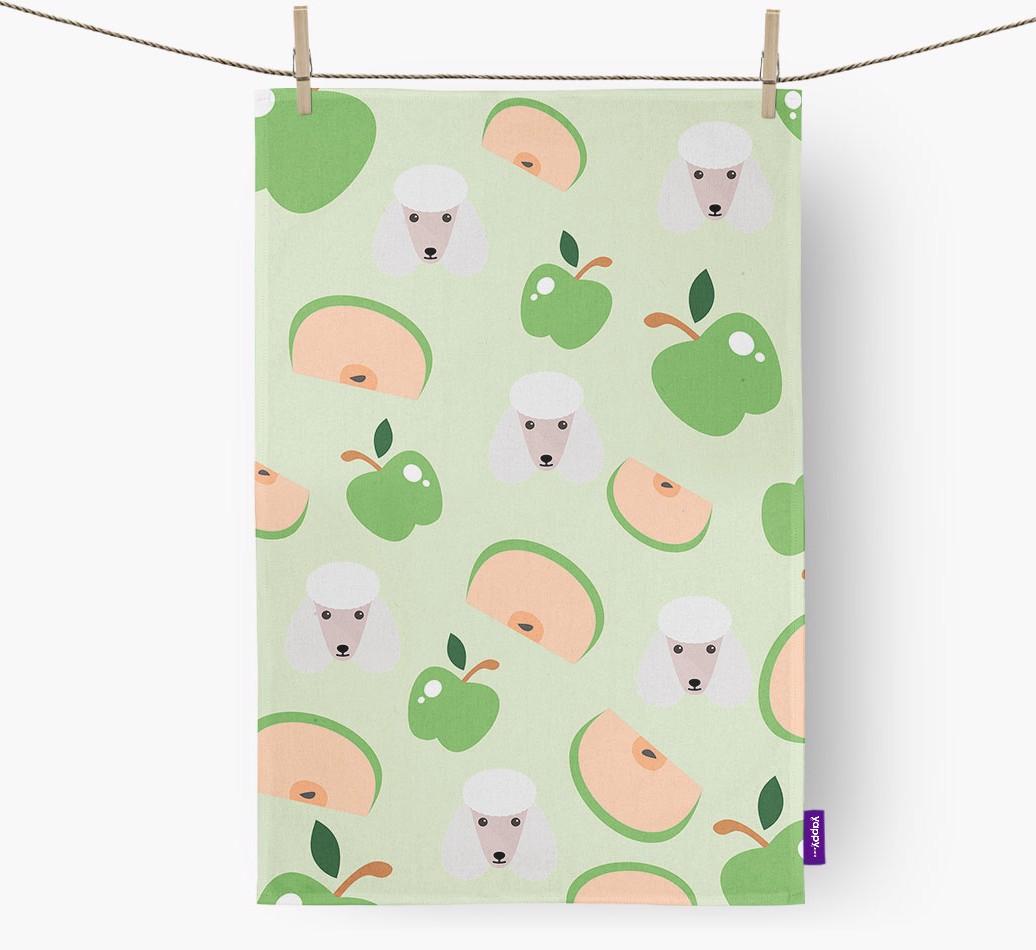 'Fruit Pattern' - Personalized {breedFullName} Tea Towel
