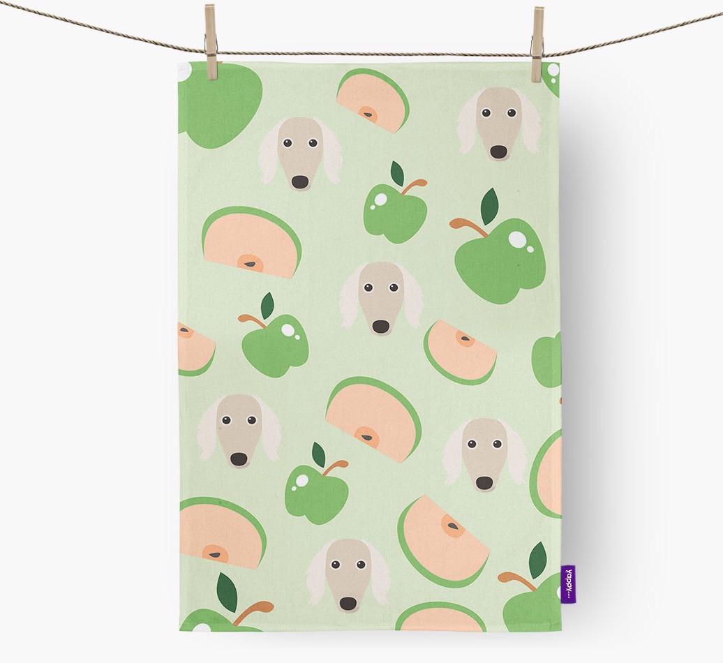 'Fruit Pattern' - Personalized {breedFullName} Tea Towel