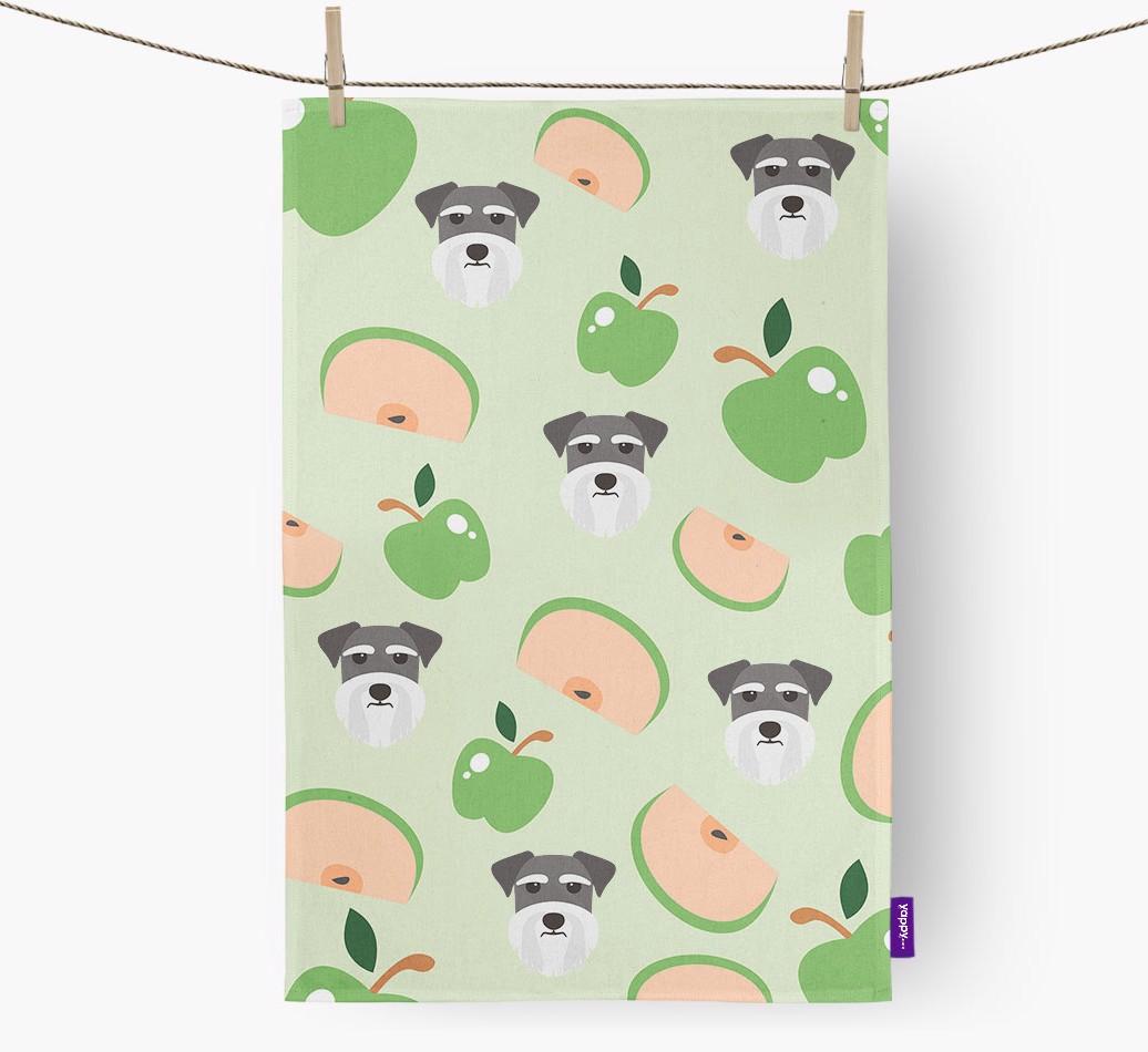'Fruit Pattern' - Personalized {breedFullName} Tea Towel