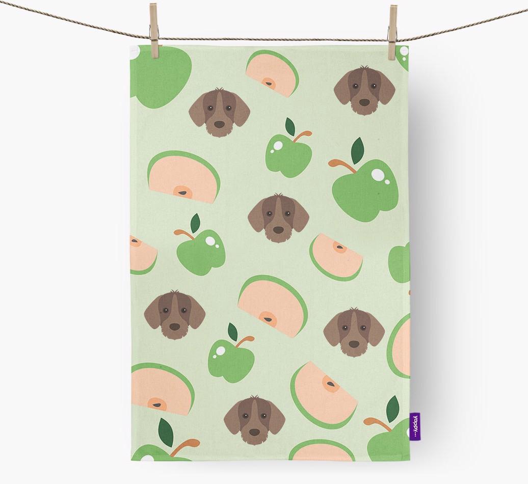 'Fruit Pattern' - Personalized {breedFullName} Tea Towel