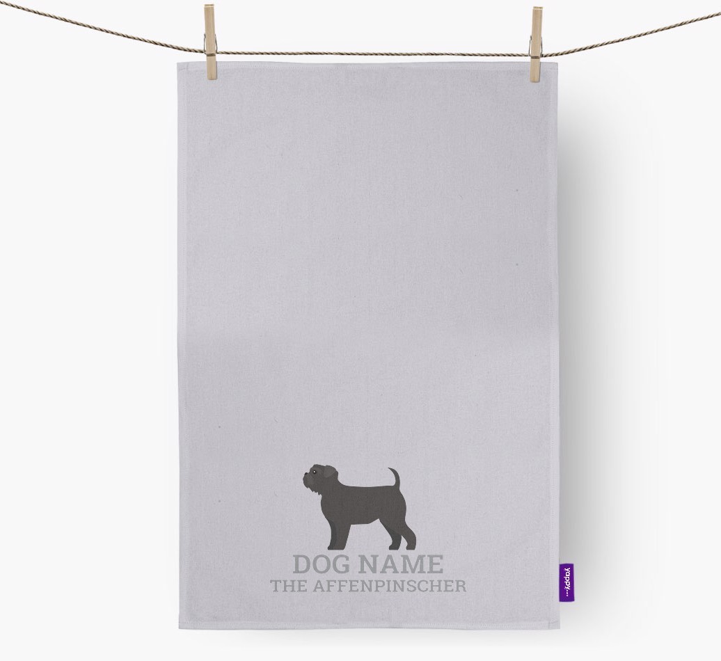 Personalised '{dogsName} The {breedFullName}' Tea Towel