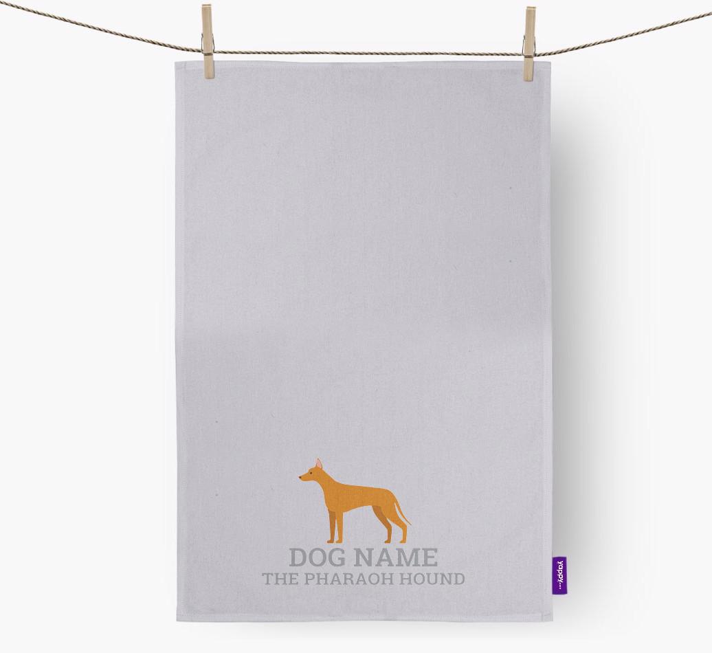 Personalised '{dogsName} The {breedFullName}' Tea Towel