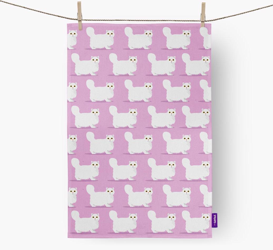 'Yappicon Profile Pattern' - Personalized {breedFullName} Dish Towel
