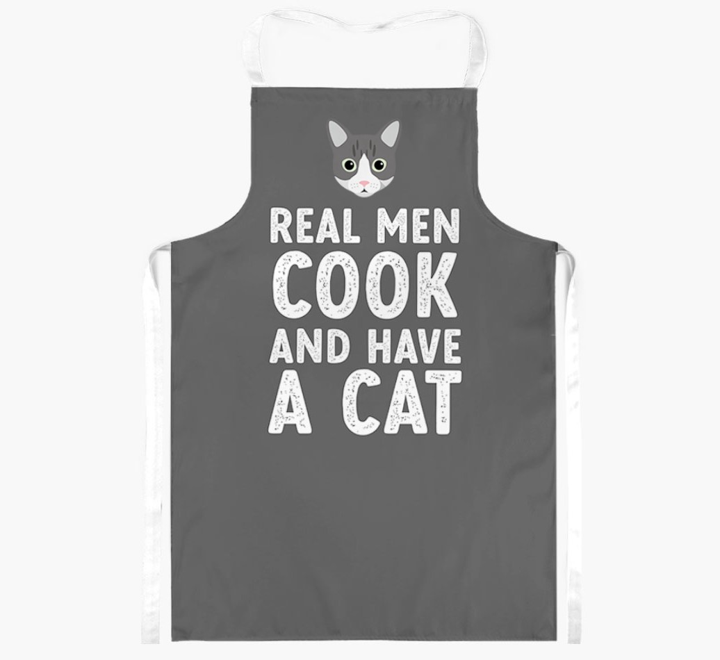 Real Men Cook and Have a Cat: Personalised {breedShortName} Apron