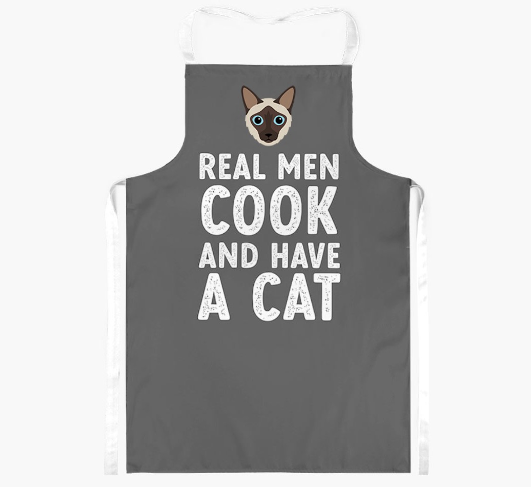 Real Men Cook and Have a Cat: Personalised {breedShortName} Apron