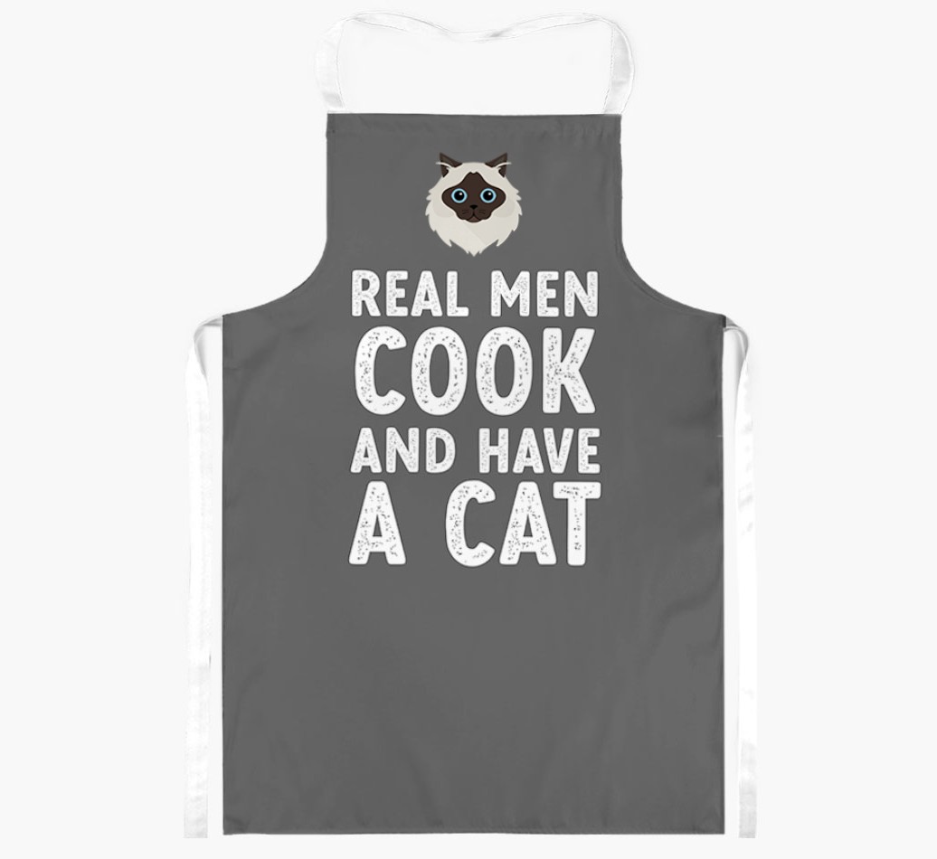 Real Men Cook and Have a Cat: Personalised {breedShortName} Apron