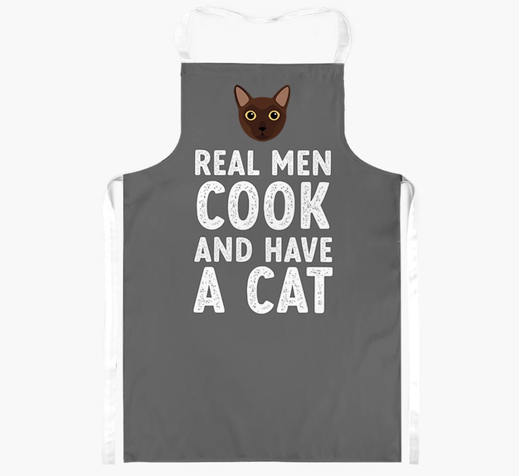 Real Men Cook and Have a Cat: Personalised {breedShortName} Apron