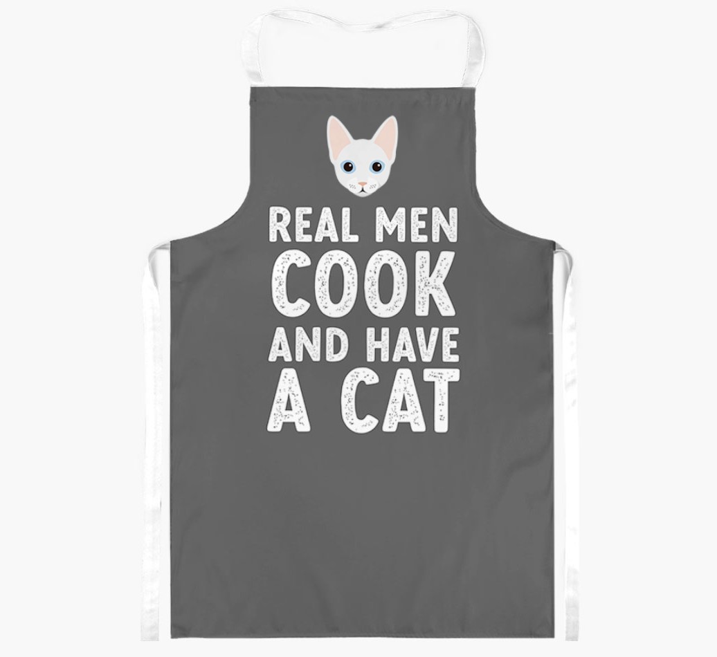 Real Men Cook and Have a Cat: Personalised {breedShortName} Apron