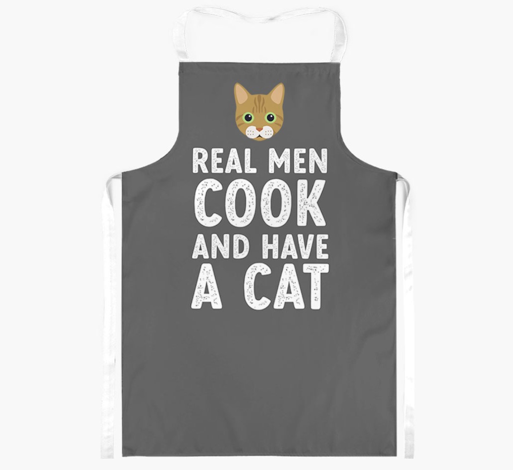 Real Men Cook and Have a Cat: Personalised {breedShortName} Apron