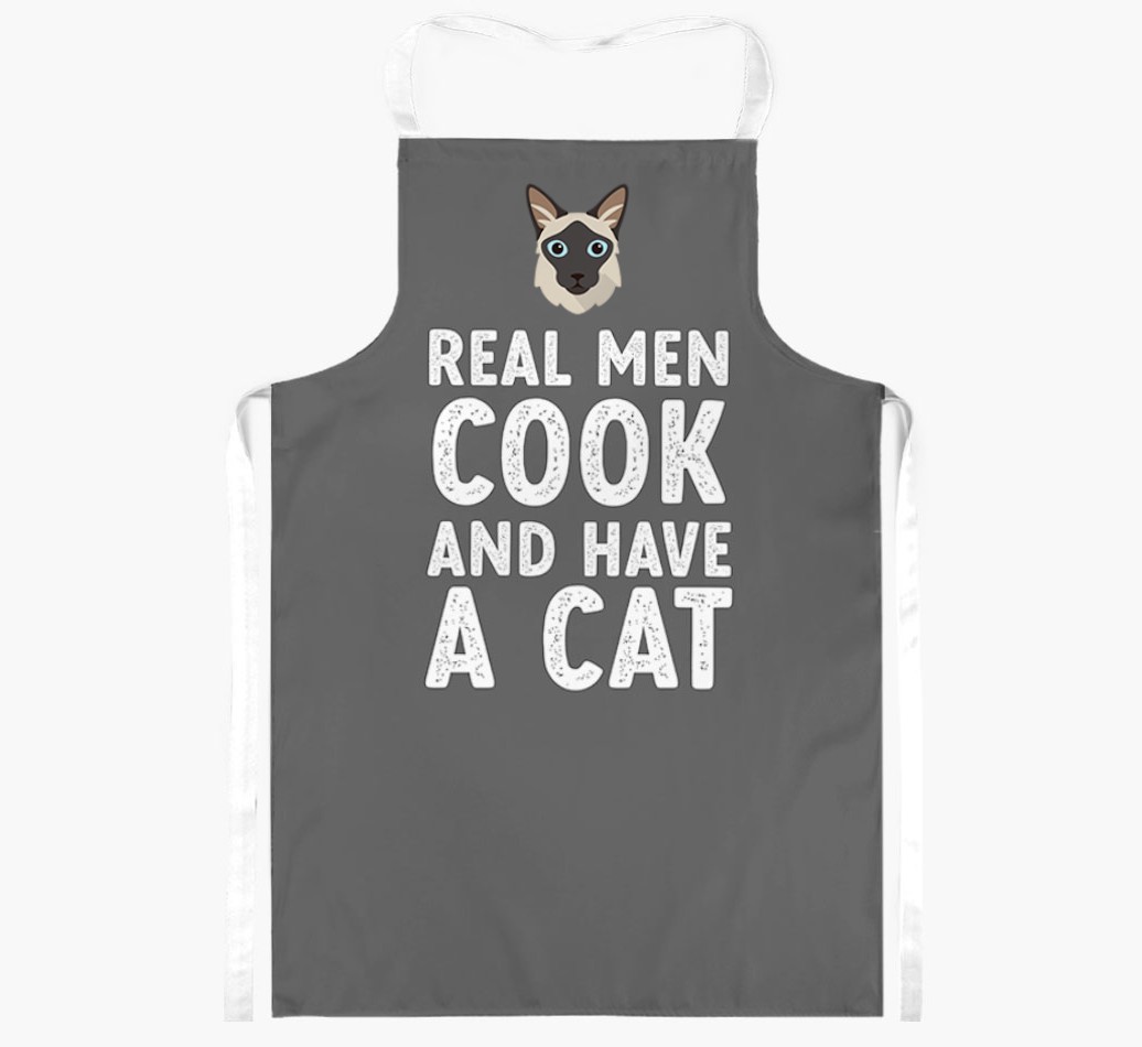 Real Men Cook and Have a Cat: Personalised {breedShortName} Apron