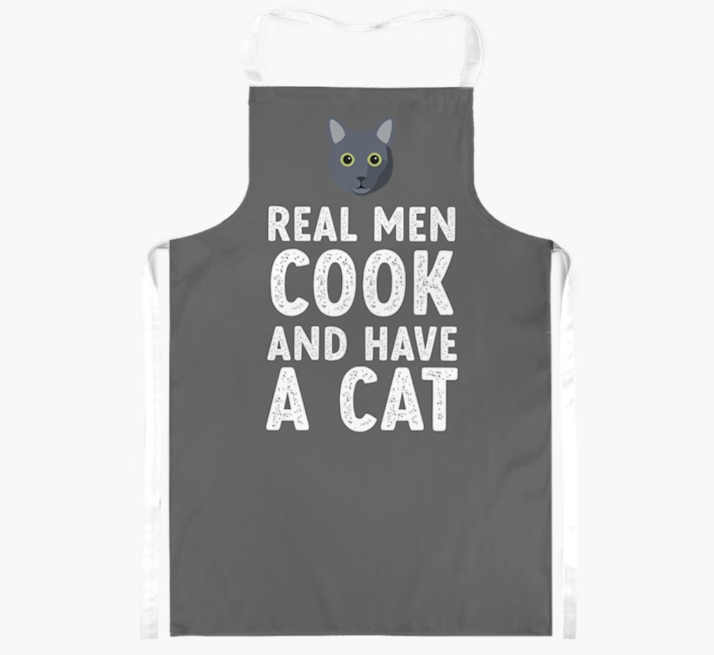 Real Men Cook and Have a Cat: Personalised {breedShortName} Apron
