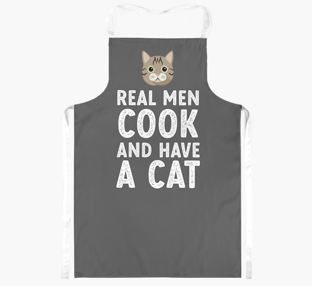 Real Men Cook and Have a Cat: Personalised {breedShortName} Apron