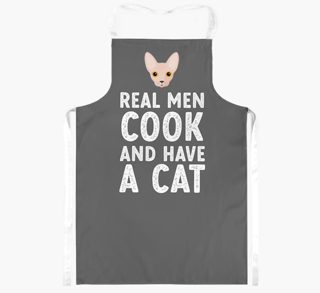 Real Men Cook and Have a Cat: Personalised {breedShortName} Apron