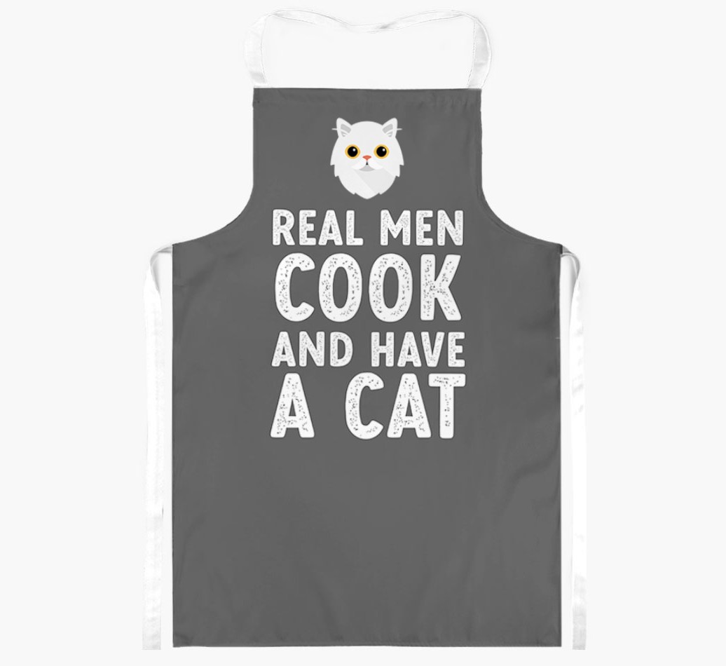 Real Men Cook and Have a Cat: Personalised {breedShortName} Apron