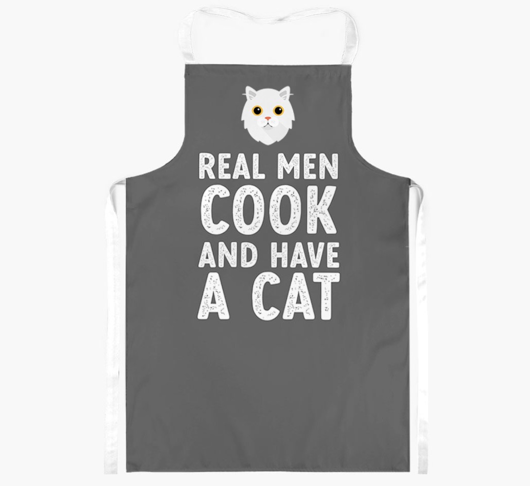 Real Men Cook and Have a Cat: Personalised {breedShortName} Apron