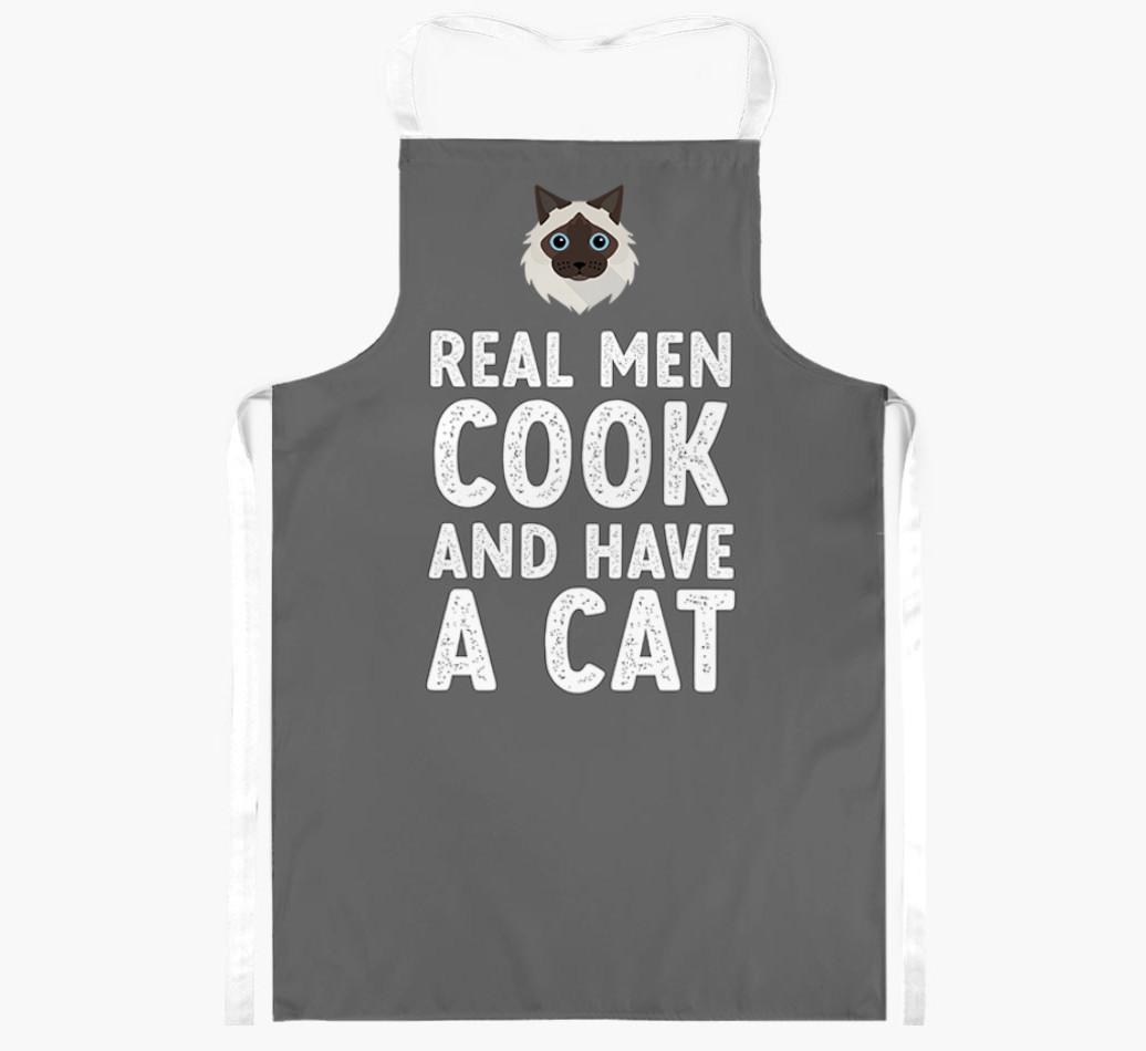 Real Men Cook and Have a Cat: Personalised {breedShortName} Apron