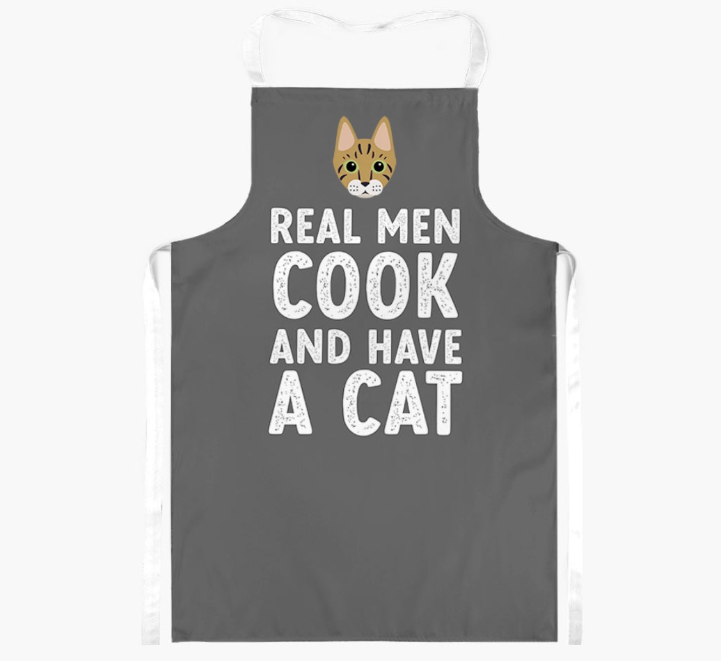 Real Men Cook and Have a Cat: Personalised {breedShortName} Apron