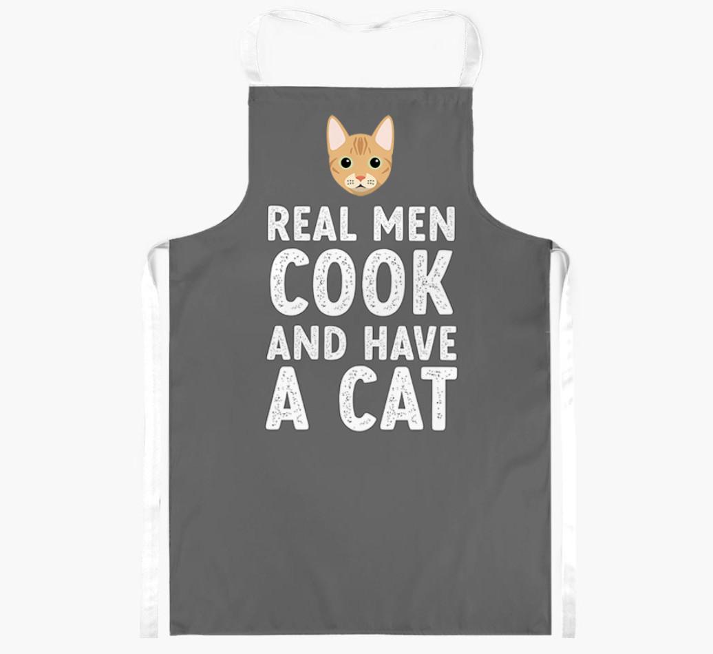 Real Men Cook and Have a Cat: Personalized {breedShortName} Apron