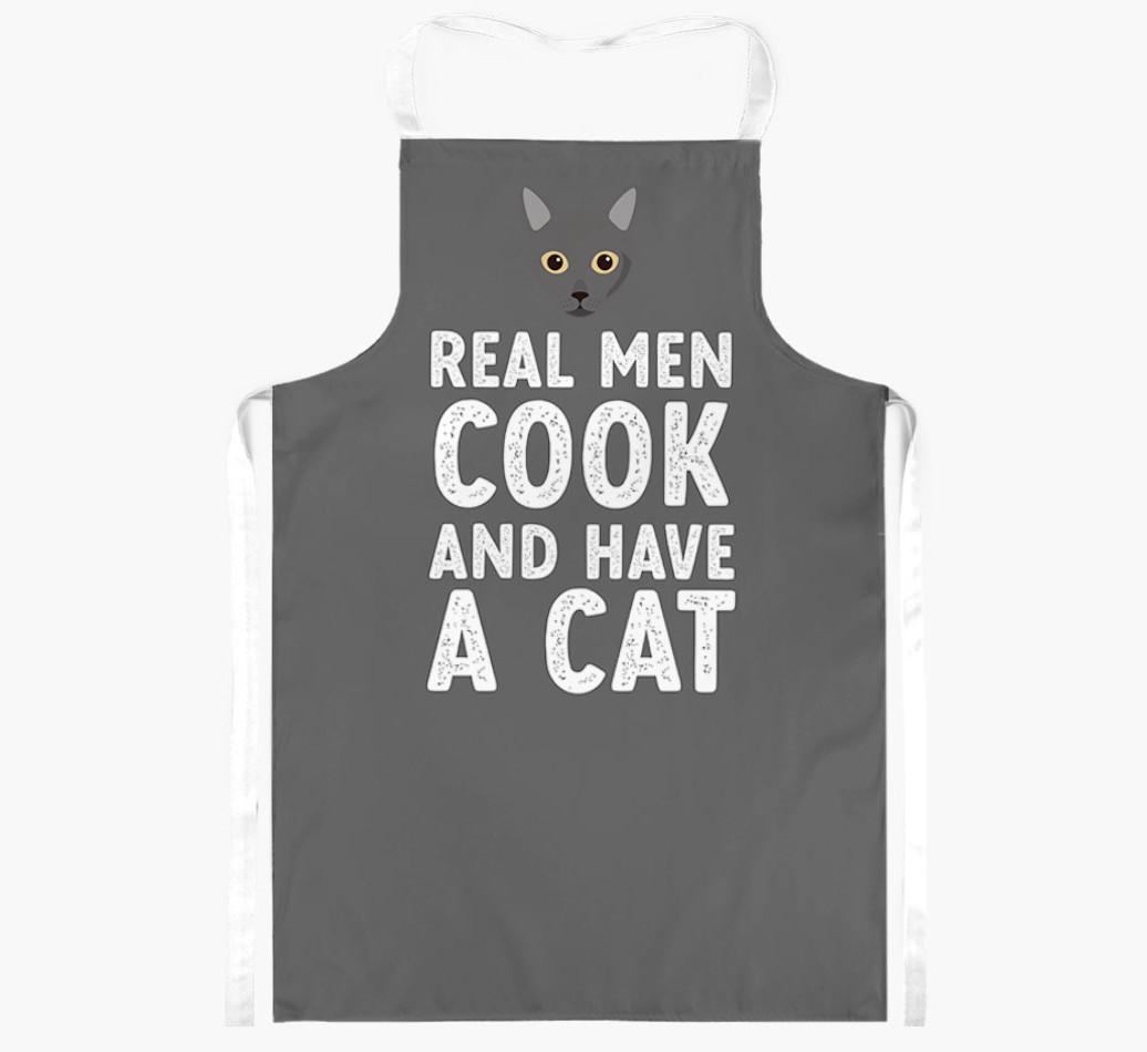 Real Men Cook and Have a Cat: Personalized {breedShortName} Apron