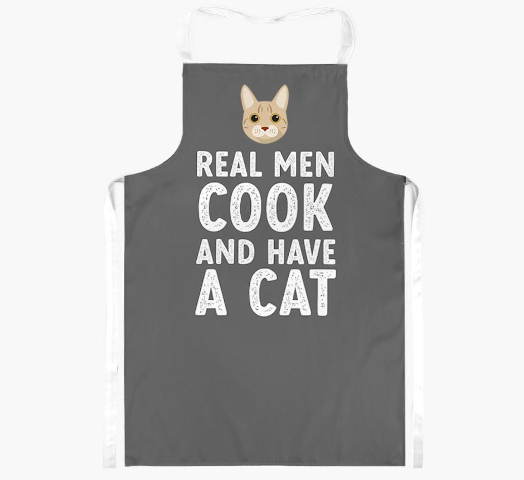 Real Men Cook and Have a Cat: Personalized {breedShortName} Apron