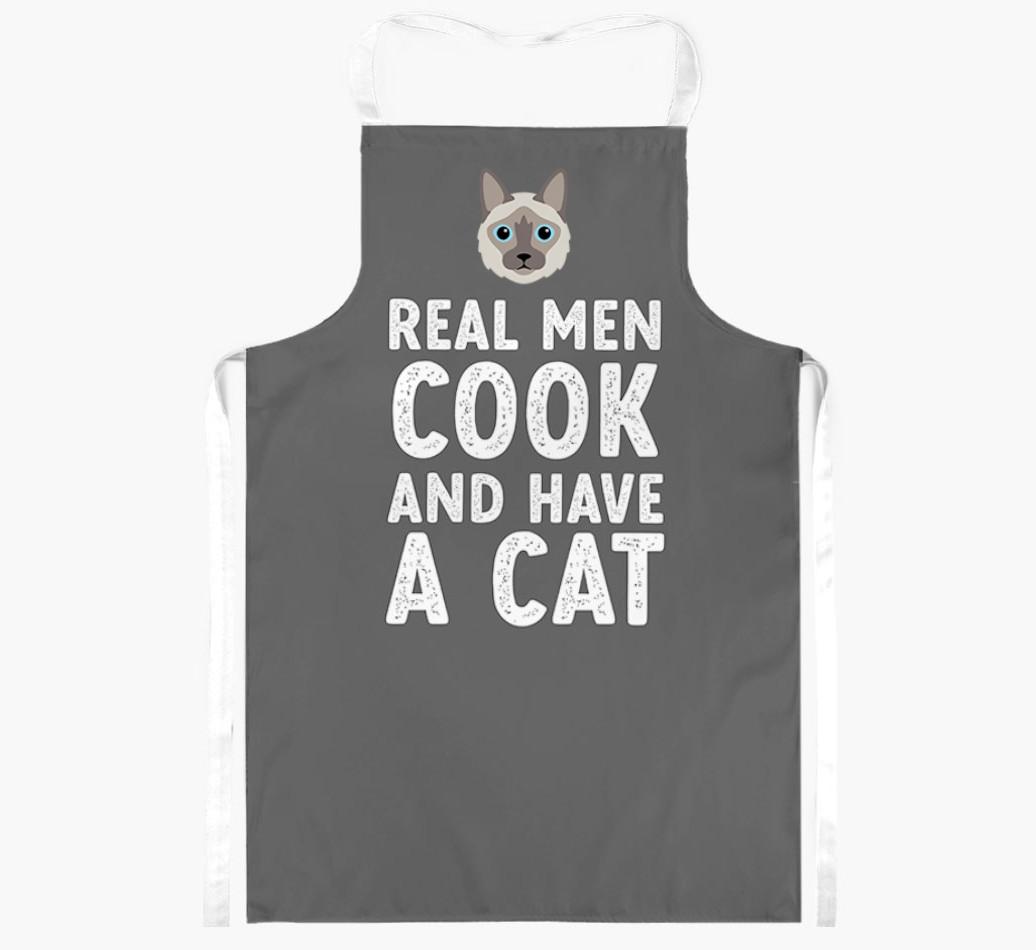 Real Men Cook and Have a Cat: Personalized {breedShortName} Apron