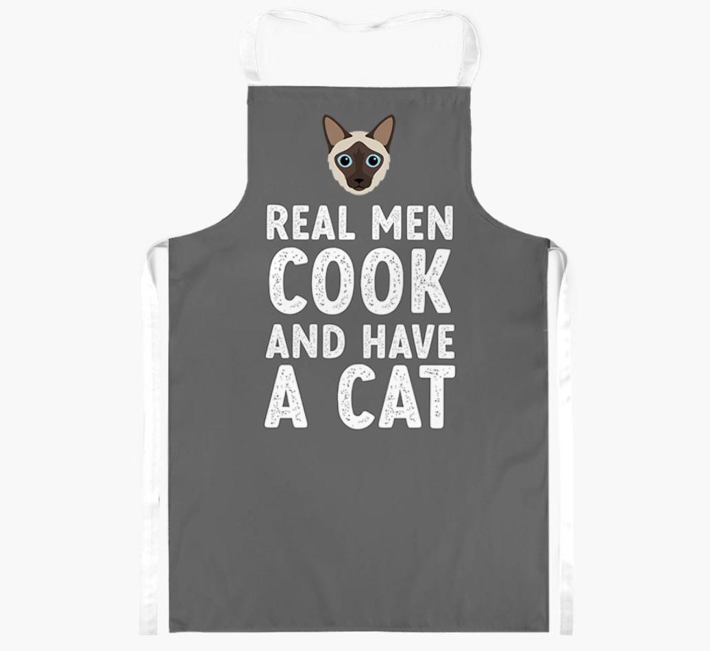 Real Men Cook and Have a Cat: Personalized {breedShortName} Apron