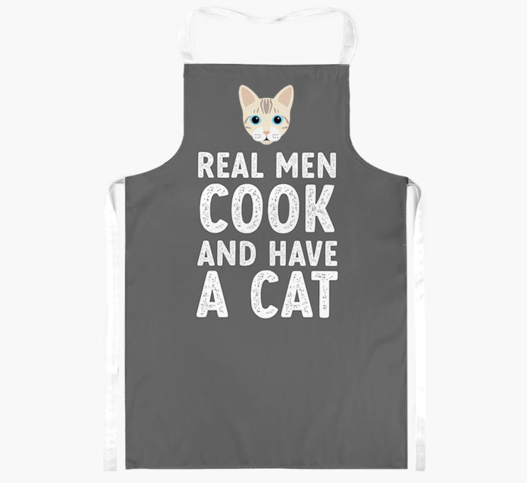 Real Men Cook and Have a Cat: Personalized {breedShortName} Apron