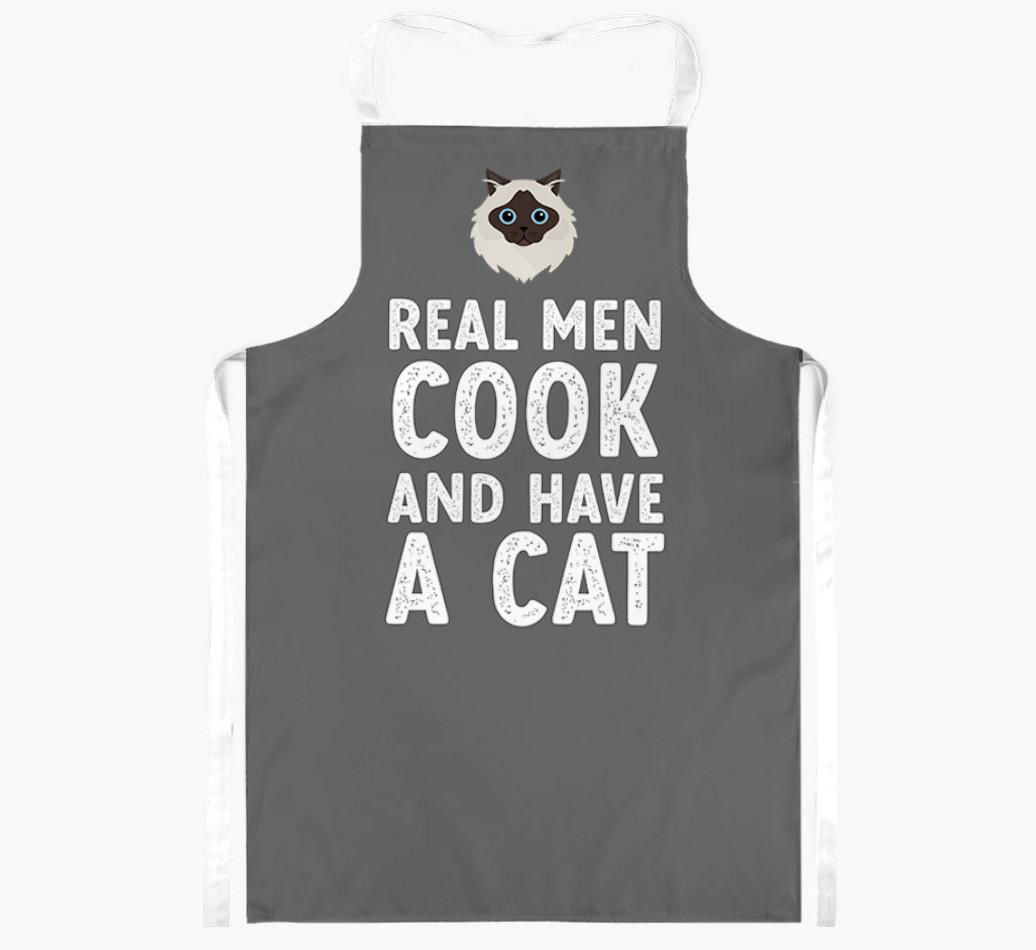 Real Men Cook and Have a Cat: Personalized {breedShortName} Apron