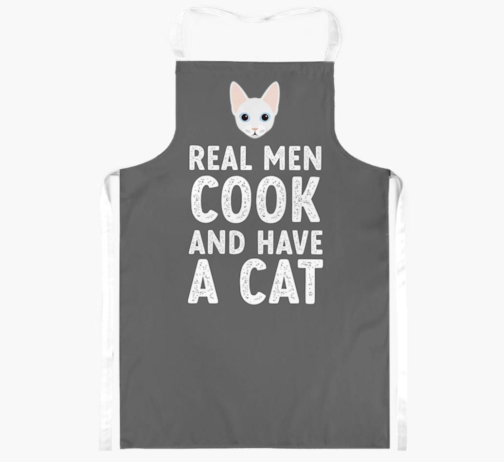 Real Men Cook and Have a Cat: Personalized {breedShortName} Apron